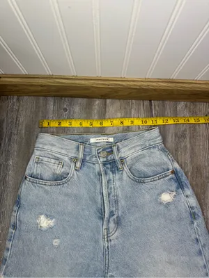 Pacsun Womens Dad Jean Light Blue Wash Distressed Rips Cotton Button Fly Size 23 thumbnail 12