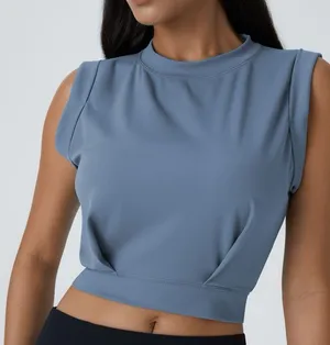 Halara 082HO.- Crew Neck Sleeveless Cropped Yoga Tank Top. Size L thumbnail 1