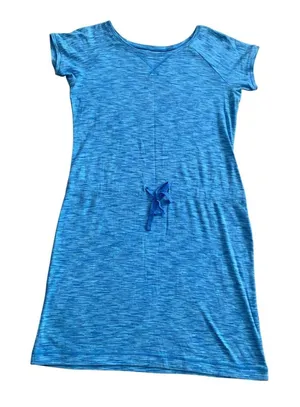 Columbia T-Shirt Dress‎ Womens Medium Blue Space Dye Drawstring Casual Gorpcore thumbnail 1