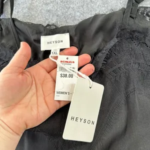 Heyson Black Lace Trim Camisole Top Womens 1XL‎ Adjustable Straps Layering Sexy thumbnail 4