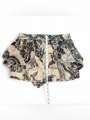 Roommates Y2K Beige & Black Floral & Paisley Print Skort Sz S thumbnail 4