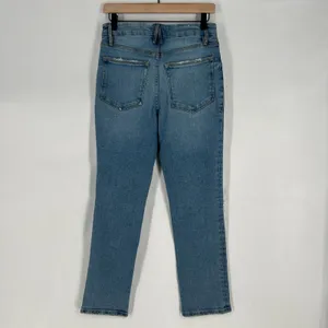 Good American Good Jeans Womens 6 Blue‎ Medium Wash Denim High Rise Distressed thumbnail 2