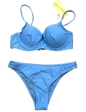 NWT Cabana Del‎ Sol Underwire Bra Style Bathing Suit 2 piece Cheeky Bikini Sz XS thumbnail 1