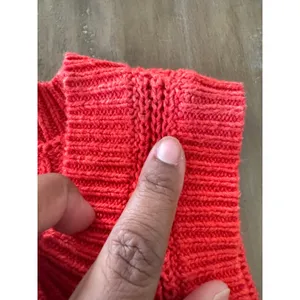 LOFT Sleeveless Knit Tunic‎ Top Red Side Tie Ribbed Sweater Tank XS thumbnail 3