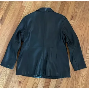 JLC NEW YORK LADIES Black Y2k‎ Soft LEATHER JACKET SIZE XL Minimalist thumbnail 2