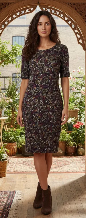 LuLaRoe Dress Size L Black and Purple Paisley thumbnail 1