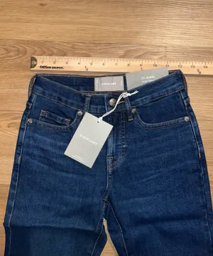 Everlane 23 Ankle Mid Rise Skinny Jeans Size 23 Dark Wash thumbnail 5