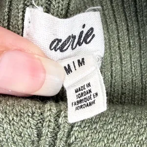 Aerie Womens‎ Olive Green Ribbed Knit Sweetheart Corset Style Tube Top Size M thumbnail 2