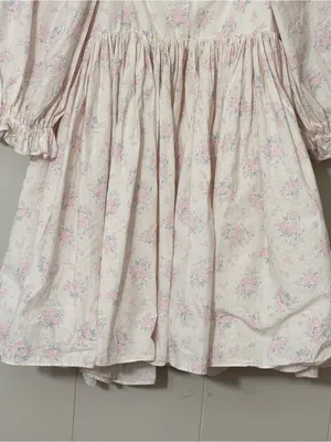 Mabel Floral Puff Sleeve Square Neck Mini Dress White Pink Cottagecore S thumbnail 8