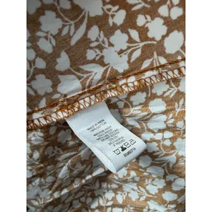 1.STATE Womens Size XS brown floral print mini dress puff sleeves smocked bodice thumbnail 5