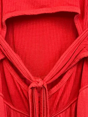 FP Movement by Free People Red Cutout Spaghetti-Strap Jumpsuit thumbnail 5
