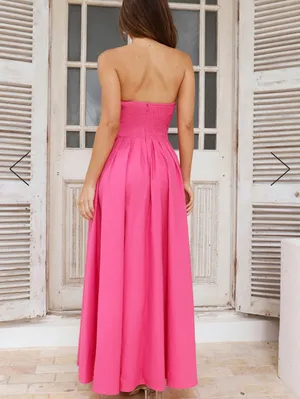 Hello Molly WISE TALES STRAPLESS MAXI DRESS PINK thumbnail 3