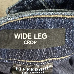 Liverpool Los Angeles Wide Leg Crop Belted Jeans Dark Wash Size 10/30 New thumbnail 4