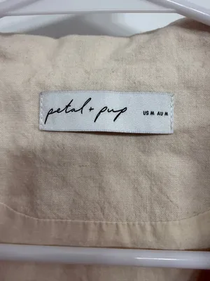 Petal & Pup Trula Oatmeal Linen Blend Sleeveless Blazer Vest M thumbnail 4