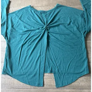 Old Navy Women's Teal Lightweight French Terry‎ Split-Back Sweatshirt Size XL thumbnail 6