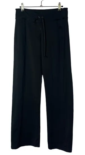 Adidas‎ Black Wide Leg Mid Rise Athletic Pants M thumbnail 1