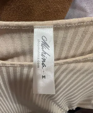 Tan Long Sleeve Boutique Dress thumbnail 2