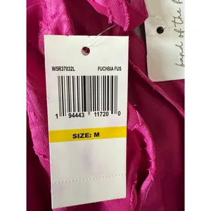 Band of the Free Kiss Me Fuchsia Peplum Romantic Boho Garden Mini Dress M thumbnail 4