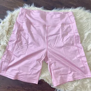 NWOT Light Pink Lilac Bike Short Workout Athleisure Size XXL thumbnail 1