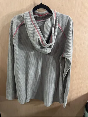 Women’s 4her Portland Blazer Rip City Gray Waffle Knit Hoodie with Red Graphic thumbnail 3
