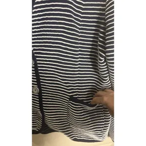 Brooks Brothers Supima Cotton Nautical Cardigan‎ Sweater XL Navy/White Striped thumbnail 4