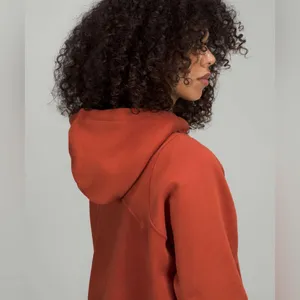 LULULEMON Loungeful Hoodie Sweatshirt Pullover Fleece in Red Rock Size 6 thumbnail 5
