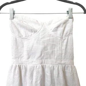 AURA Sleeveless Babydoll Mini Dress‎ White NWT Small thumbnail 4