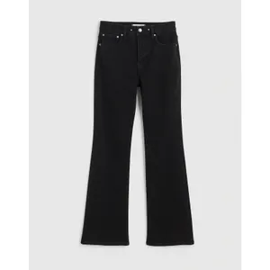 Madewell The Flare Crop Jean in Super Stretch Denim Black Frost US 28 NWT thumbnail 6