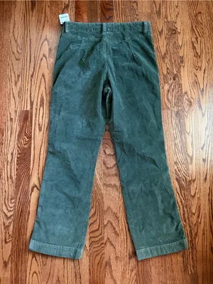 FREE PEOPLE High Time Velvet Kick Flare Pants Chive Green Size 12 NWT thumbnail 5