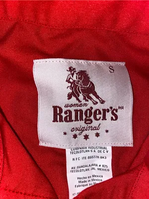 Rangers original women’s western top red size large thumbnail 4