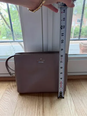 Kate Spade New York Taupe Mauve Pebbled Cow Leather Gold Chain Shoulder Bag thumbnail 8