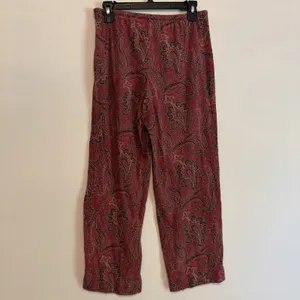 Lauren‎ Ralph Lauren Small Soft Knit Pajama Set Button Red Paisley Designer thumbnail 13