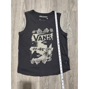 Vans Womens Tank Top S Black White Graphic Muscle‎ Cotton Skater Rose Palm Punk thumbnail 5