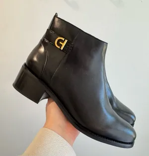 NWOT Cole Haan Holis Buckle Bootie‎ in Black Size 8B thumbnail 1