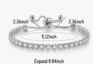 Silver Rhinestone Bracelet thumbnail 2