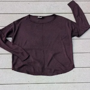 LOFT Mixed Media Sweater | Loft Maroon Mixed Media Sweater thumbnail 6