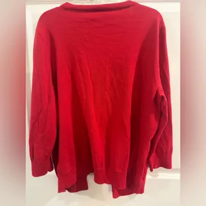 Talbots Red Button-Front Women's Sweater Cardigan thumbnail 5
