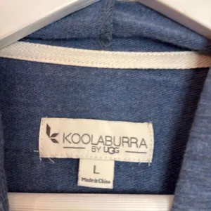 Koolabura by Ugg blue hooded poncho hooded pullover topper L thumbnail 6