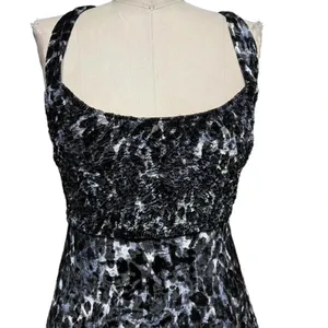 Free People Virgo Moon Velvet Slip Minidress Gray Black Leopard Size‎ XS thumbnail 5
