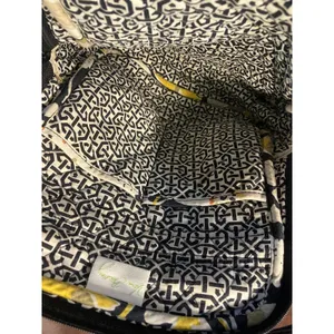 Vera Bradley Quilted Backpack Yellow Gray Floral Print Laptop School‎ Bag 15x11 thumbnail 9
