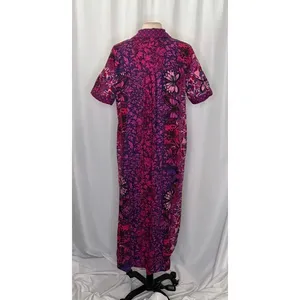 Alexandra Farmer ANTHROPOLOGIE Whimsy Flannel Sleep Dress Floral Butterfly M thumbnail 9