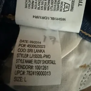Lei Juniors L Blue Denim Overalls Plaid‎ Patchwork Shorts 100% Cotton Shortall thumbnail 9