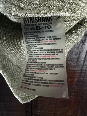 Gymshark Slounge Khaki Green Ribbed Cropped Tank with Drawstring thumbnail 8