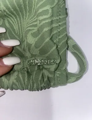 Victoria's Secret PINK bikini top scrunchie green size m thumbnail 3
