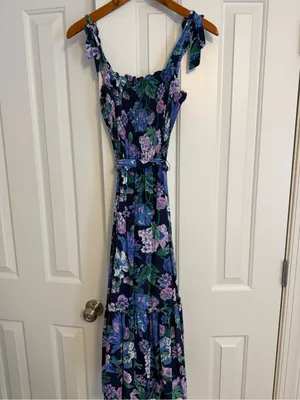 J.Crew Beachwear Smocked tie-shoulder dress in retro floral Size Small thumbnail 8
