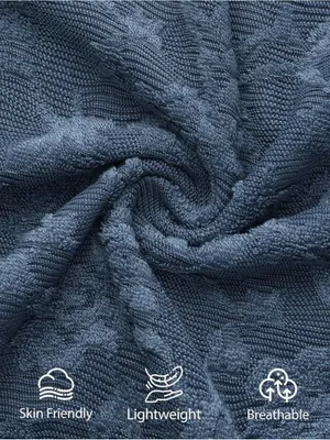 Dusty Blue Lace Asymmetrical Off-Shoulder Stretchy Zesica Fall Fitted Blouse NWT thumbnail 7