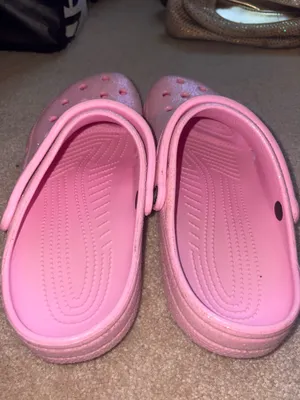 CROCS Pink Glitter Clogs thumbnail 4