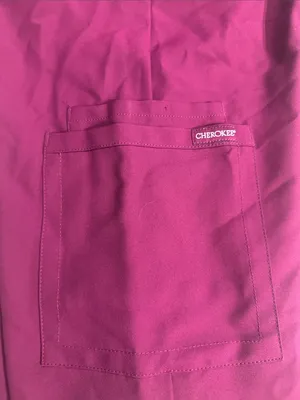 Cherokee Wine Burgundy Medical Scrub Set – Size XXS . thumbnail 12