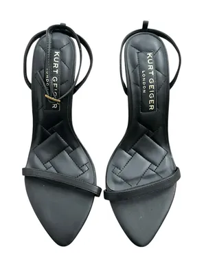 Kurt Geiger London Brixton Stiletto Sandals black quilted size 38.5/8.5 thumbnail 1