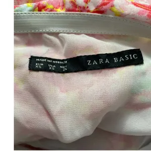 Zara‎ Basic Floral Strapless Maxi Dress in Pink Boho Draped Size US XS thumbnail 12